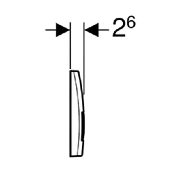 Geberit tipka Delta 51 mat hrom 