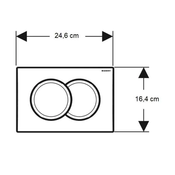 Geberit tipka Delta 01 mat hrom tipka 