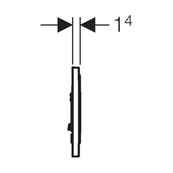 Geberit tipka Sigma 10 bela mat hrom 