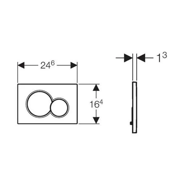 Geberit tipka Sigma 01 mat hrom 