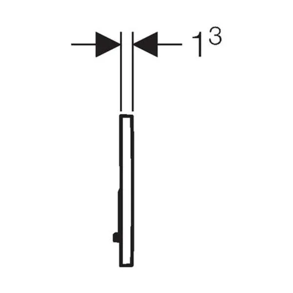 Geberit tipka Sigma 01 crna RAL 9005 