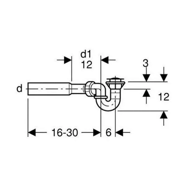 Geberit odvod za tuš kadu Ø50mm 