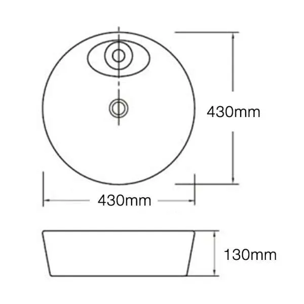 SOB 02 nadgradni lavabo R43cm 