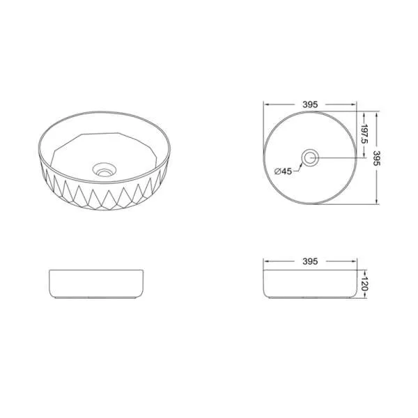 SOB/S 01 nadgradni lavabo R39.5cm 