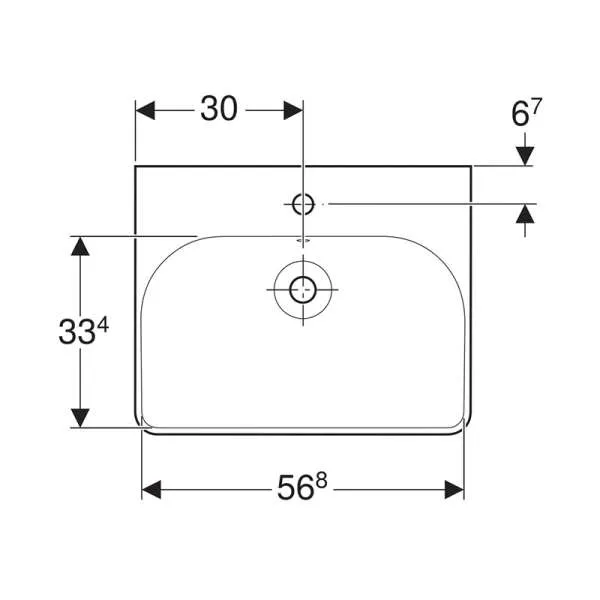 Smyle Square umivaonik 60cm 