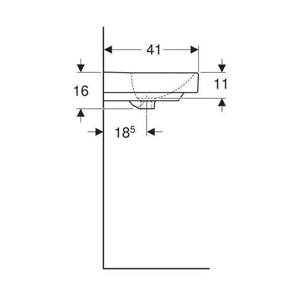 Smyle Square umivaonik 50cm 