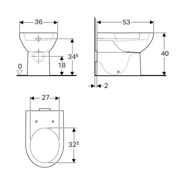 Selnova baltik WC šolja back to wall 