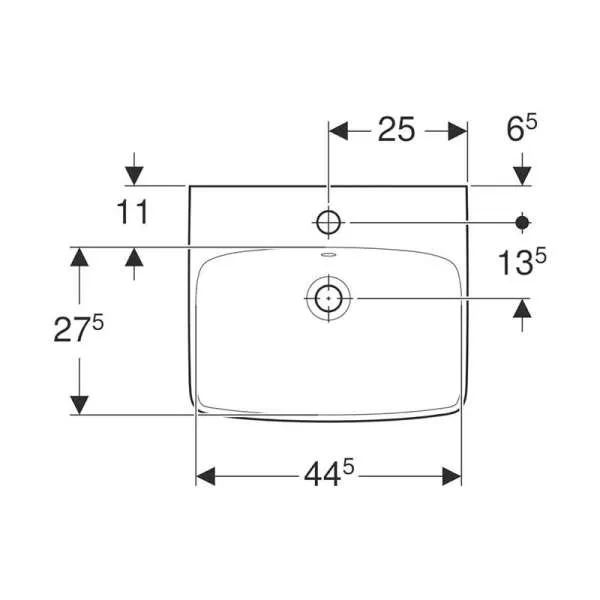 Selnova Square lavabo 50cm 