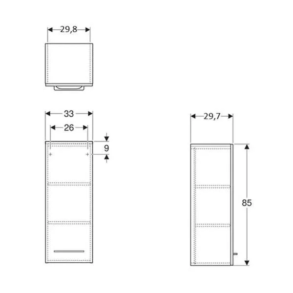 Selnova Square lava mat vertikala 33cm 