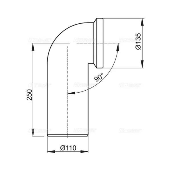 WC konektor 110/90 