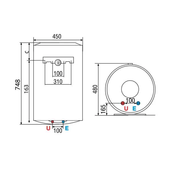 Ariston PRO1 R Inox 80l 