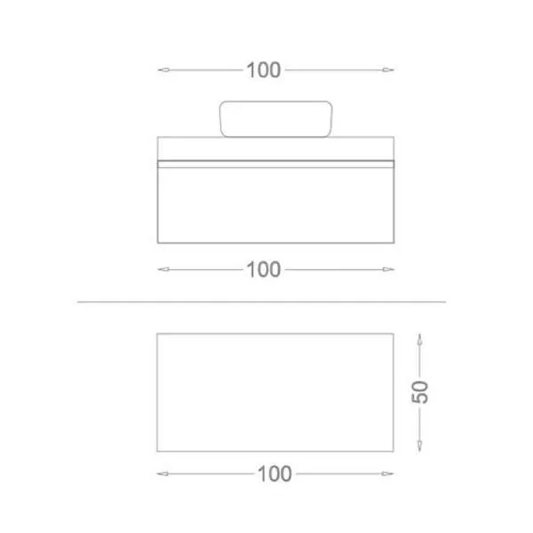 Moderno konzolni ormarić 100cm 