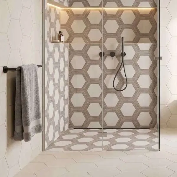 Inwood Hexagon Taupe 25.8x29cm 