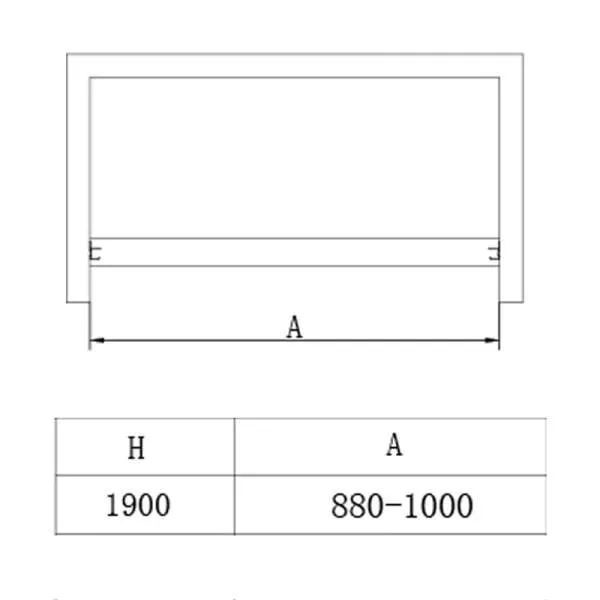 Tuš vrata BP5713SA 100cm 