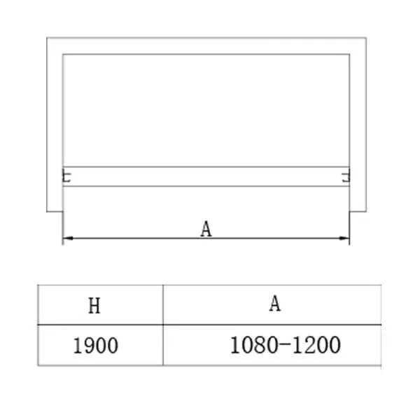 Tuš vrata BP5713SA 120cm 