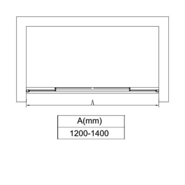 Tuš vrata BP5714SA 140cm 