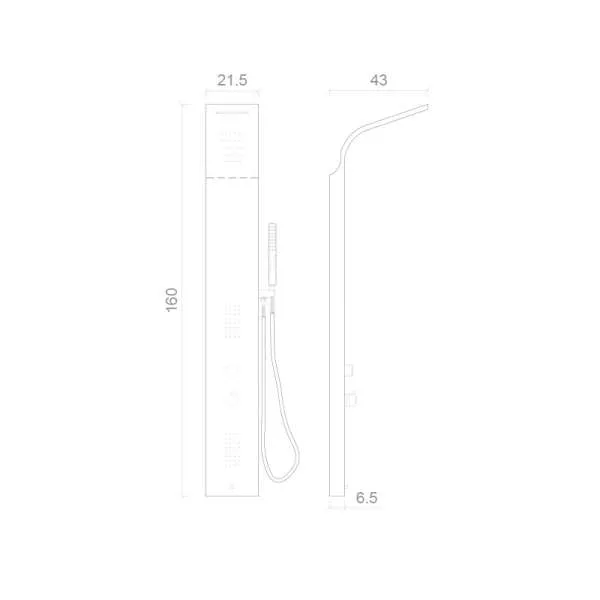 White hidromasažni stub 
