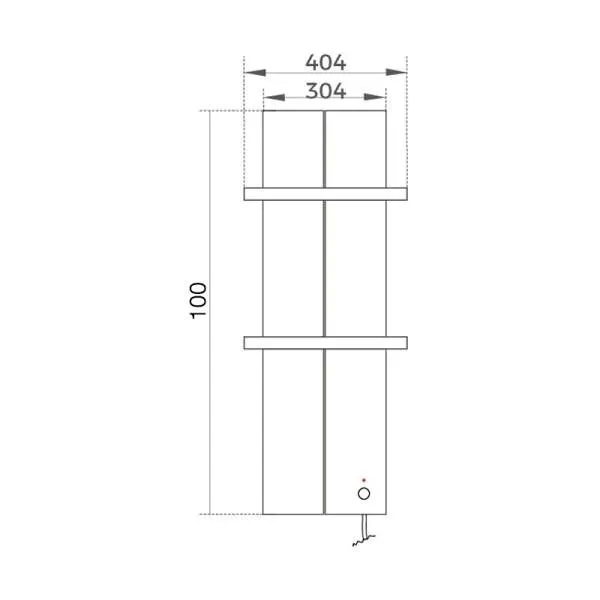 Radijator Finesa crni 40.4x100cm 