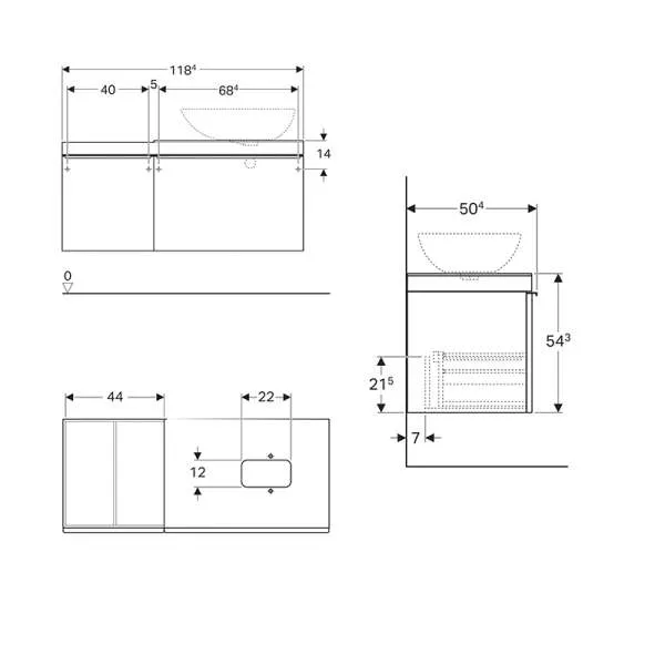 Citterio kupatilski set 120cm 