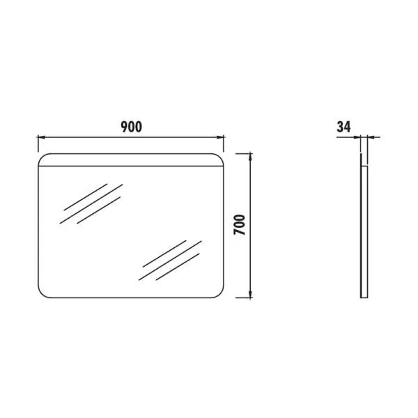 Zeon LED ogledalo 90cm 