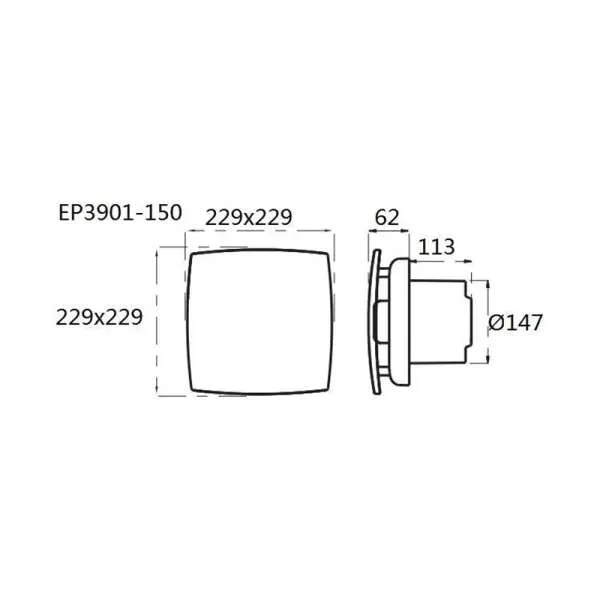 Ventilator za kupatilo EP3901 150 