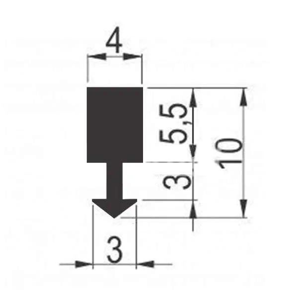 Alu bordura 4mm Sjaj srebro 