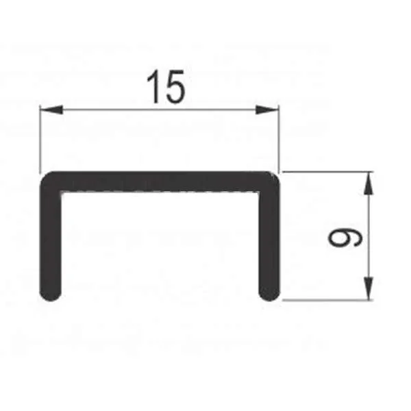 Inox bordura 15mm Sjaj zlato 