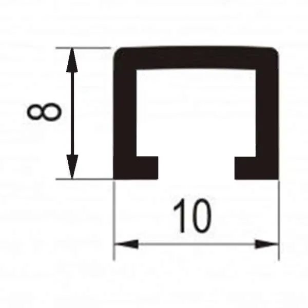 Alu bordura 10mm Sjaj srebro 