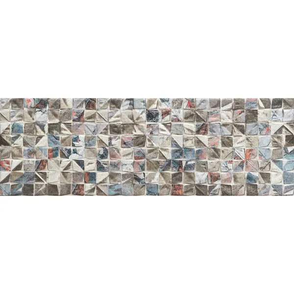 Mia Mosaic Antracite Flower 20x60cm 