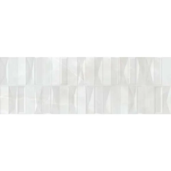 Ancona White Geometric 20x60cm 