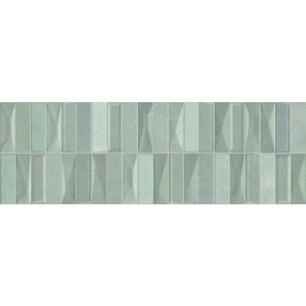 Ancona Green Geometric 20x60cm 