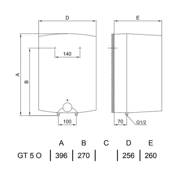 Gorenje bojler Small Plus 5l GTO visokomontažni 