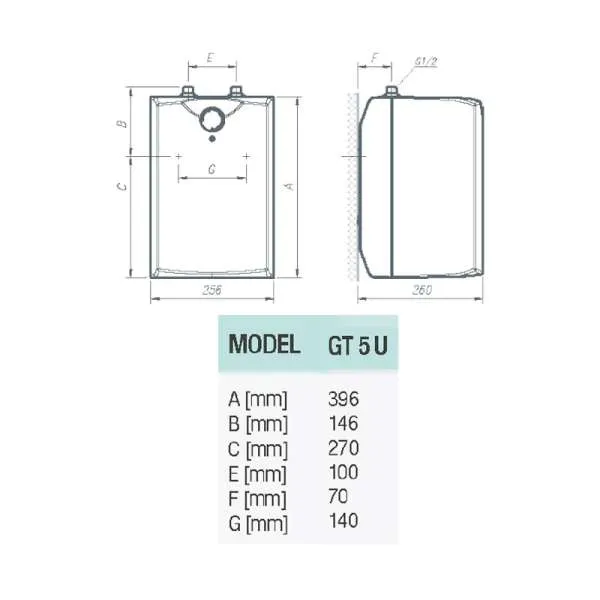 Gorenje bojler Small Plus 5l GTU  niskomontažni 