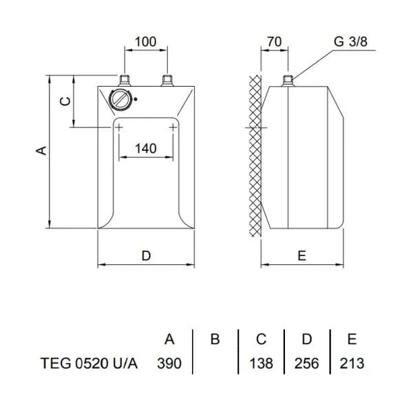 Gorenje bojler Small 5l TEG niskomontažni 