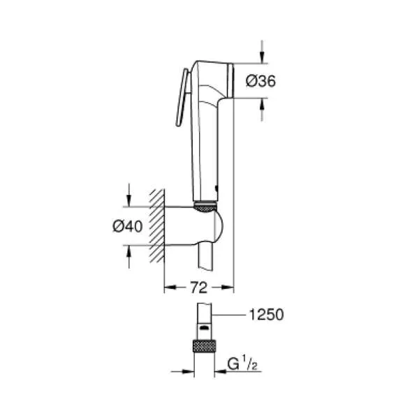 Tempesta F 30 higijenski tuš set 150cm 