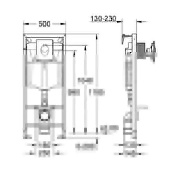 Grohe Rapid SL set 3 u 1 elipsasta tipka 