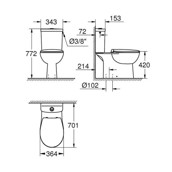 Bau Ceramic monoblok simplon 