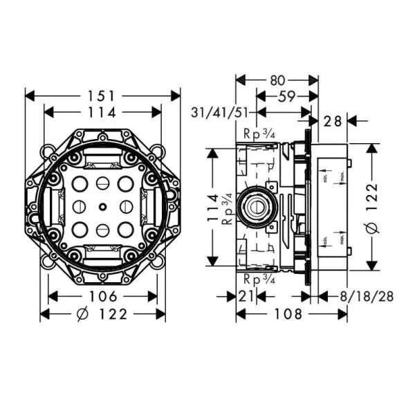 Ibox univerzalni predinstalacioni set 