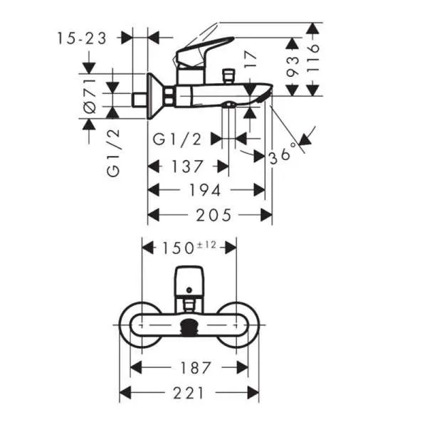 Logis baterija za kadu 