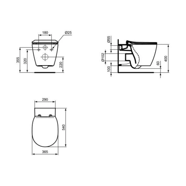 Connect konzolna WC šolja Aquablade 