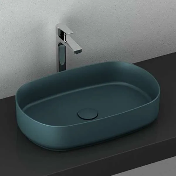 Infinity nadgradni lavabo 55cm petrol green 