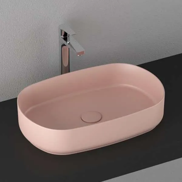 Infinity nadgradni lavabo 55cm salmon 