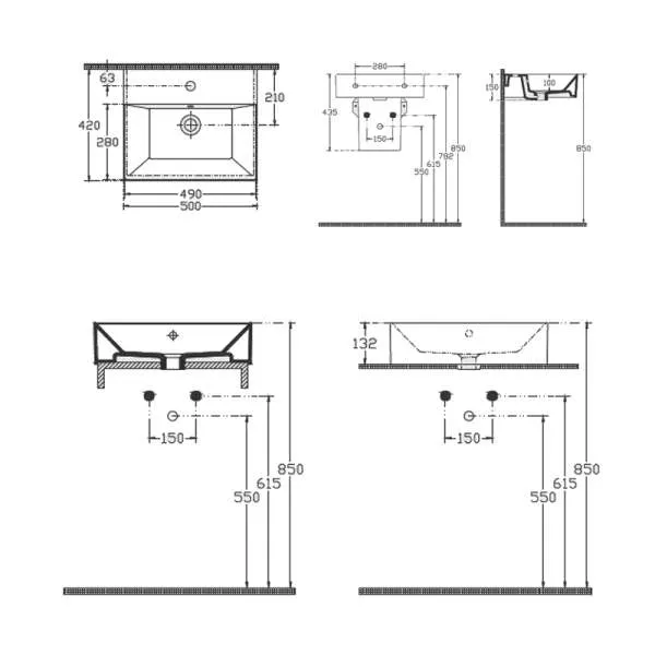 Sistema Z nadgradni lavabo 51cm 