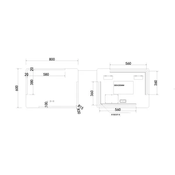 Ogledalo LED Harmoni 80x60 