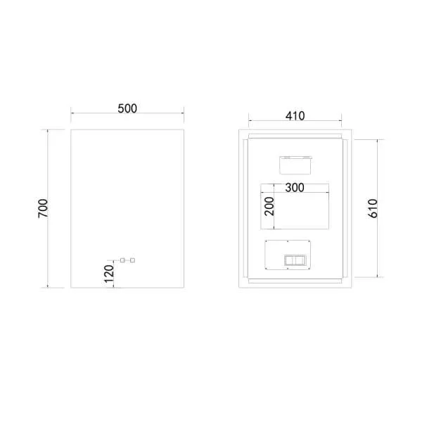 Ogledalo LED Shade 50x70 