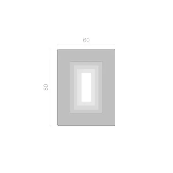 3D LED ogledalo Linea 60x80 