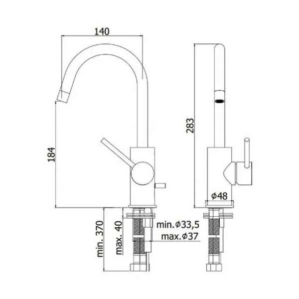 Light baterija za lavabo 078 mat 