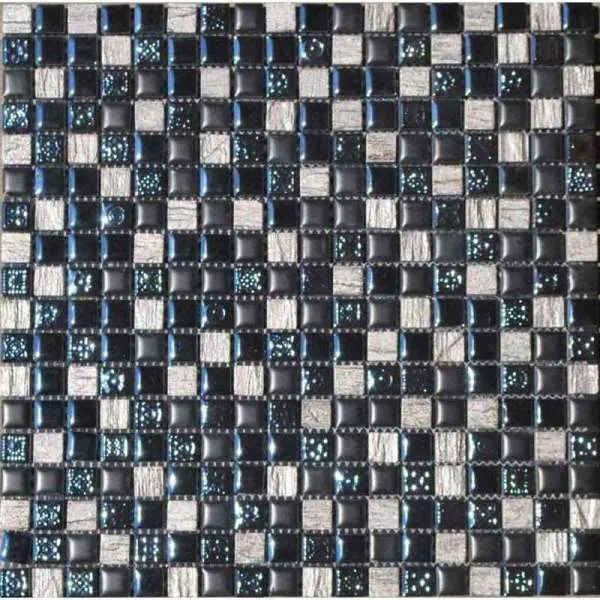 Stakleni mozaik crna/siva 30x30cm 
