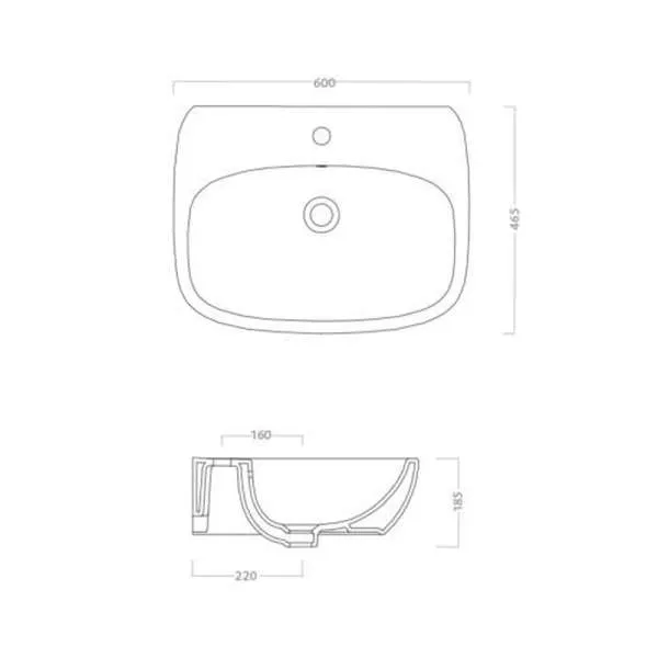 Fantasia 2 lavabo 55cm 