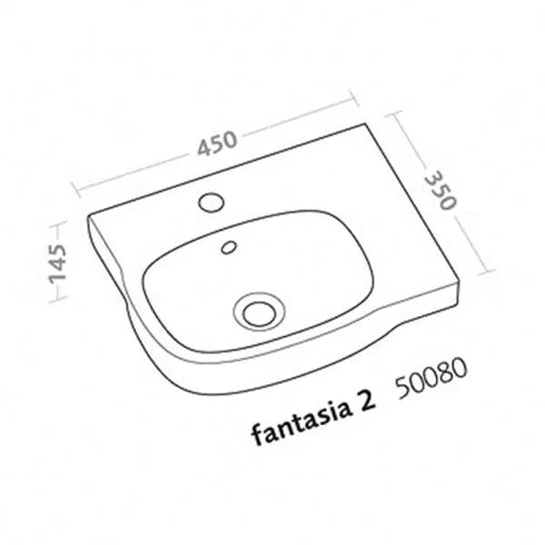 Fantasia 2 lavabo 45cm 